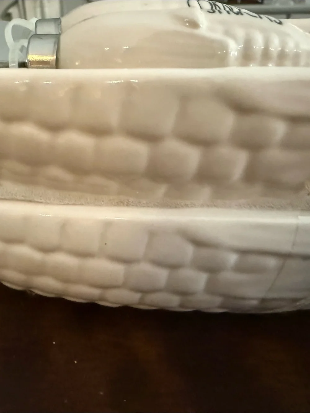 Rae Dunn White Ceramic Corn On The Cob Server Set